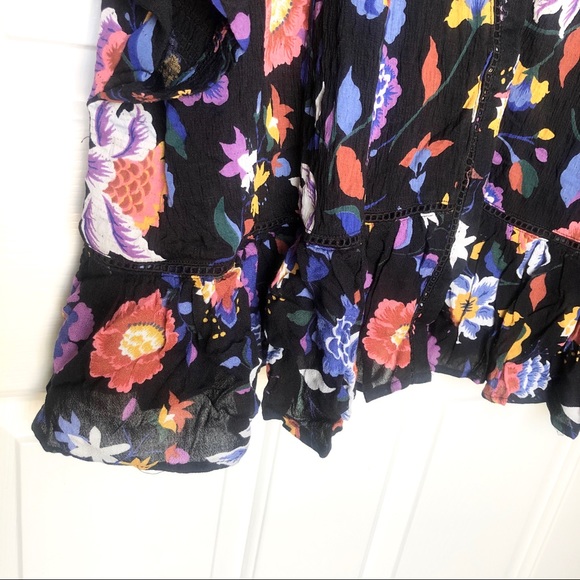 Anthropologie Plus Size Josie Dolman Floral Blouse - Picture 8 of 10